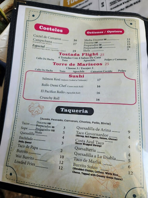 Menu Libra Por Libra Mariscos - 23