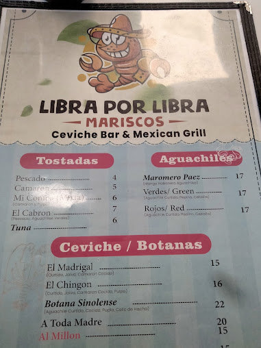 Menu Libra Por Libra Mariscos - 27