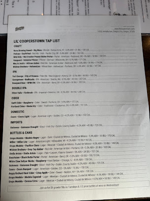 Menu Lil Cooperstown Bar Grill - 20