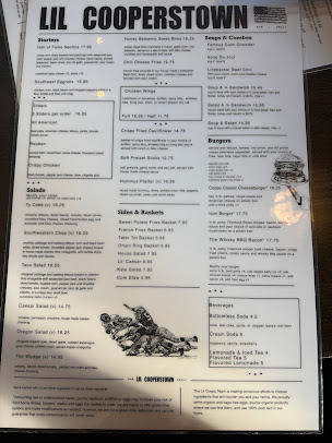 Menu Lil Cooperstown Bar Grill - 21