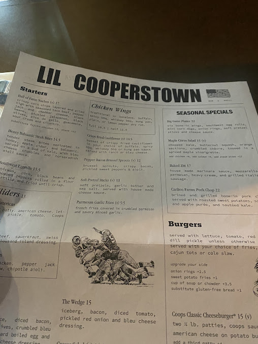Menu Lil Cooperstown Bar Grill - 28