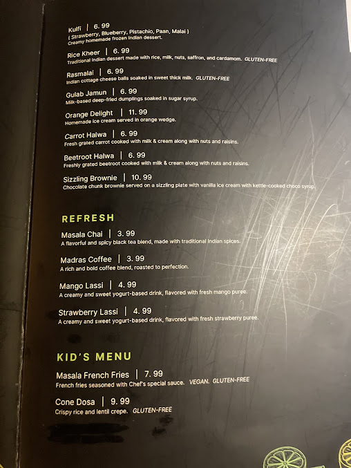 Menu Lime & Lemon Indian Grill & Bar - Raleigh - 21