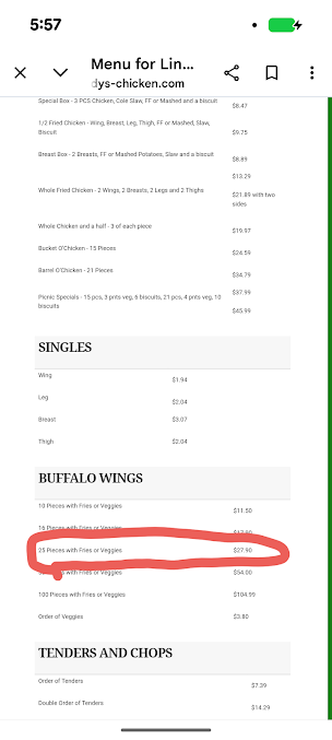 Menu Lindys Chicken - 20