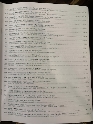 Menu Lioni Italian Heroes - 21