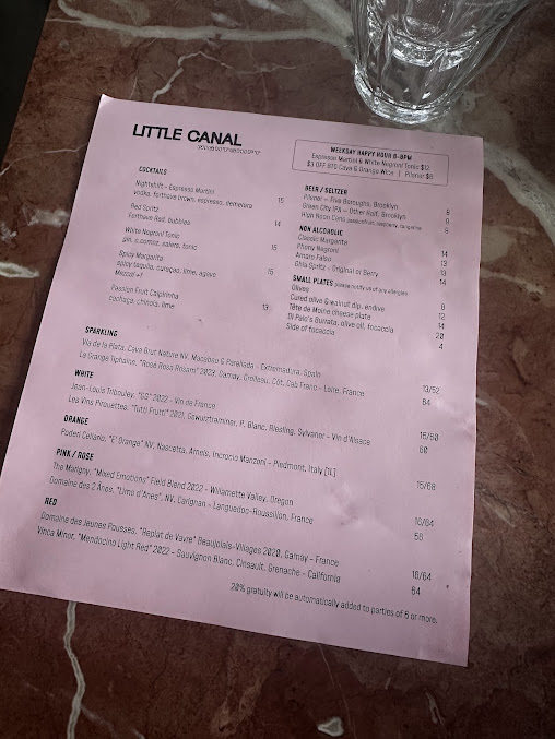Menu Little Canal - 21