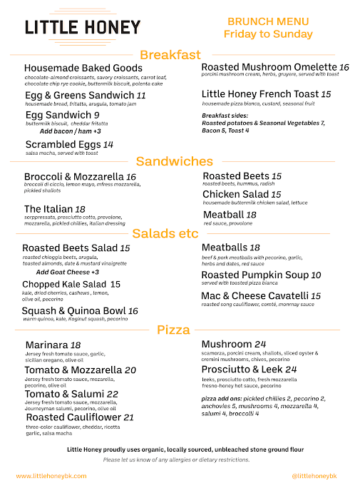 Menu Little Honey - 20