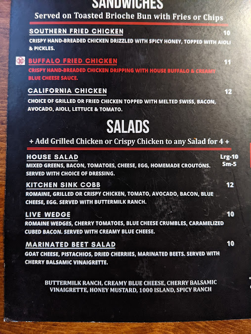 Menu Live Edge Bar Grill - 29