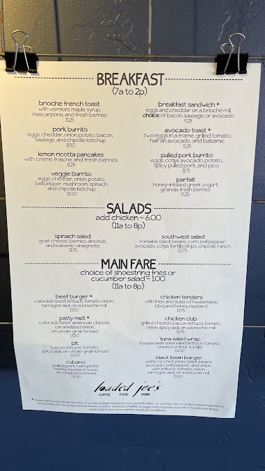 Menu Loaded Joes Avon Restaurants - 26