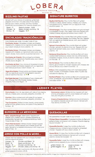 Menu Lobera Tacos & Tequila - 21