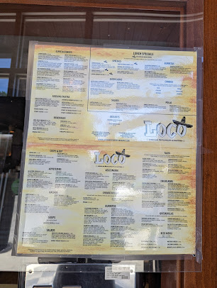 Menu Loco Mexican Restaurant And Cantina Fall Creek Place - 22
