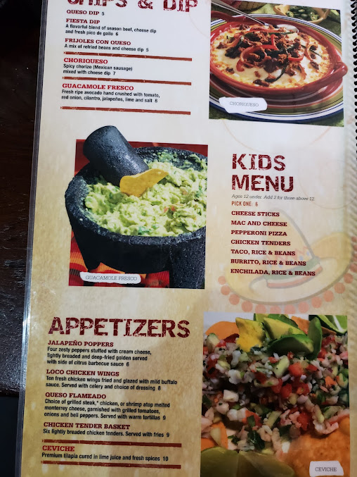 Menu Loco Mexican Restaurant And Cantina Fall Creek Place - 28