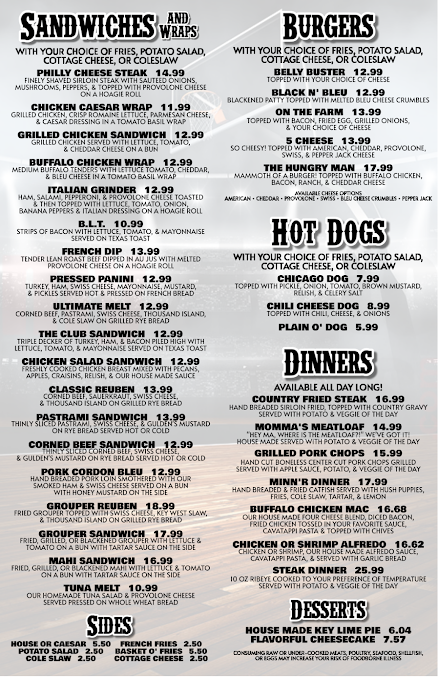 Menu Lollygaggers Sports Pub Grill Wildwood - 20