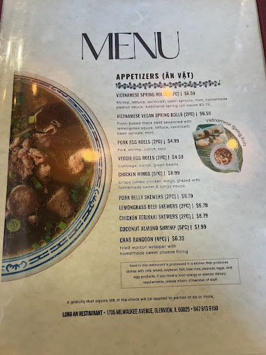 Menu Long An Restaurant - 20
