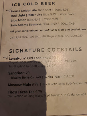 Menu Longhorn Steakhouse - 25