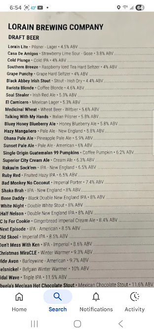 Menu Lorain Brewing Company And Event Center - 28