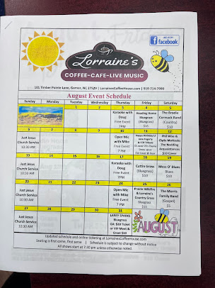 Menu Lorraines Coffee House Music - 28