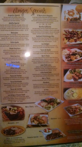 Menu Los Amigos Mexican Restaurant Toccoa - 27