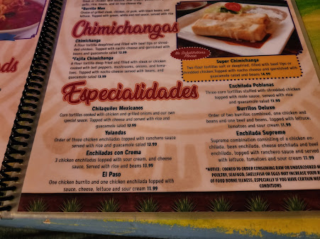 Menu Los Aztecas Mexican Restaurant - 23