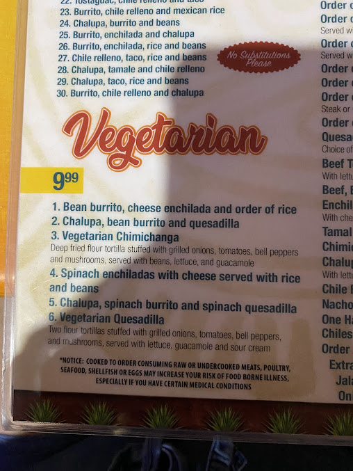 Menu Los Aztecas Mexican Restaurant - 24