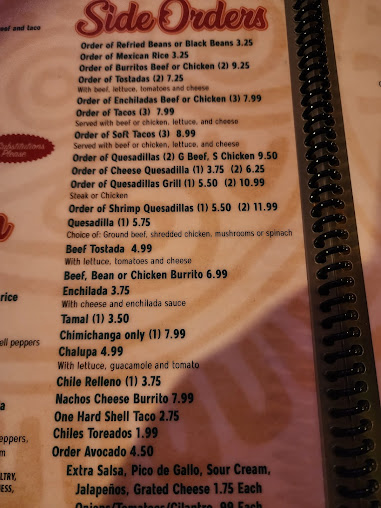 Menu Los Aztecas Mexican Restaurant - 25