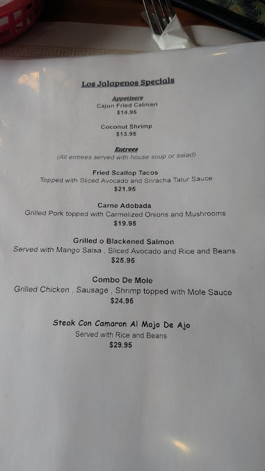 Menu Los Jalapenos Mexican Grill - 21