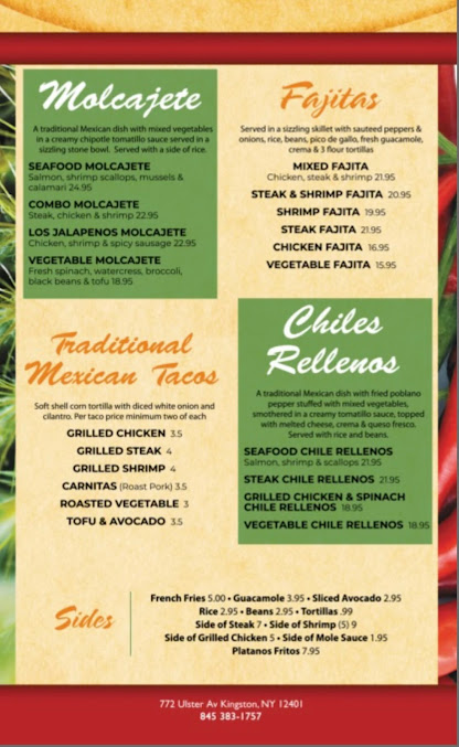 Menu Los Jalapenos Mexican Grill - 22