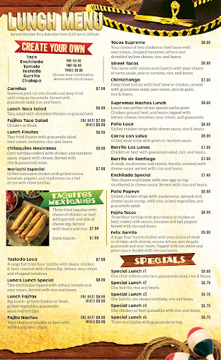 Menu Los Lunas Mexican Restaurant - 24