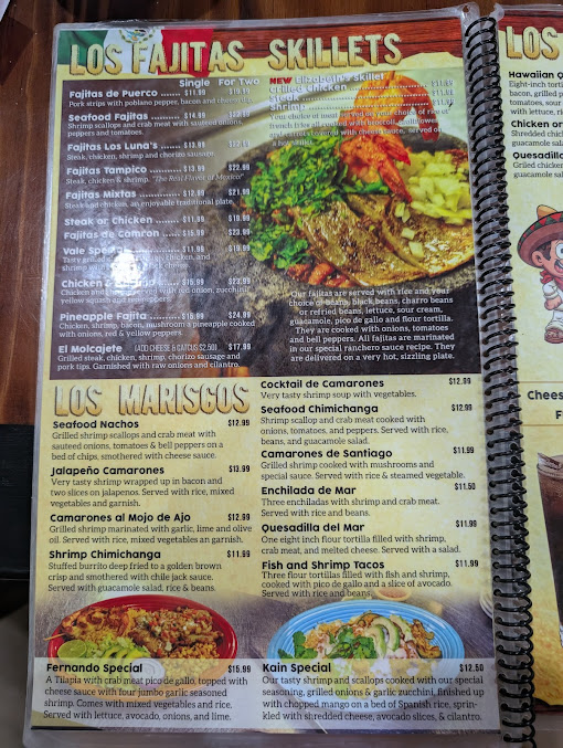 Menu Los Lunas Mexican Restaurant - 29