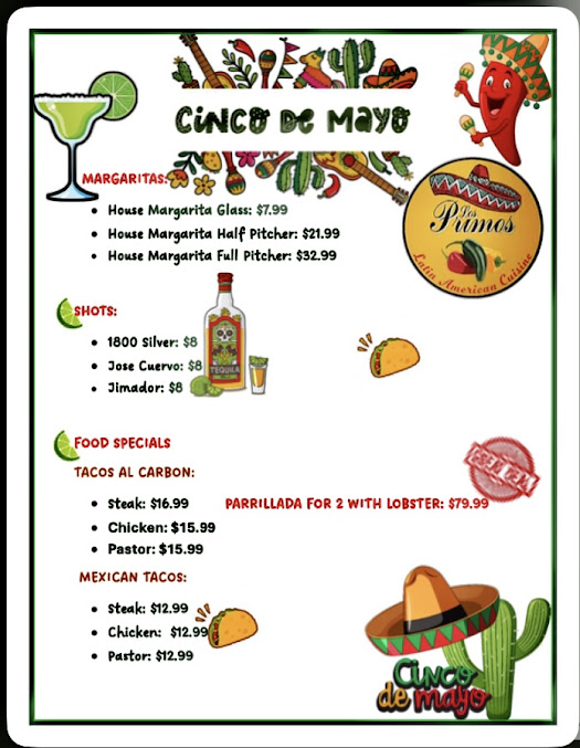 Menu Los Primos Latin American Cuisine - 17