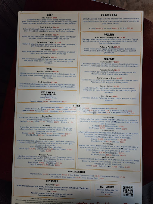 Menu Los Primos Latin American Cuisine - 22