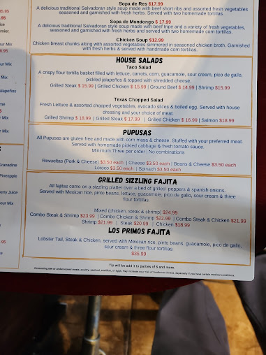 Menu Los Primos Latin American Cuisine - 24