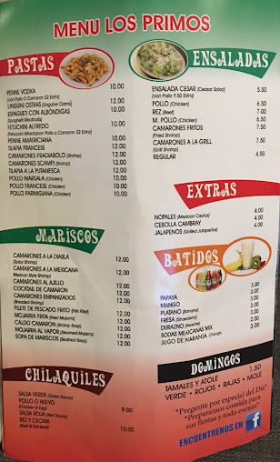Menu Los Primos Mexican Restaurant - 21