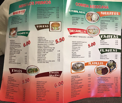 Menu Los Primos Mexican Restaurant - 23