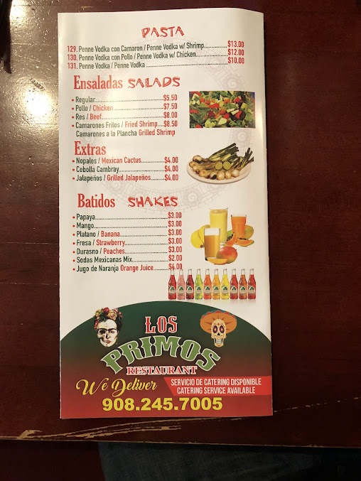 Menu Los Primos Mexican Restaurant - 26