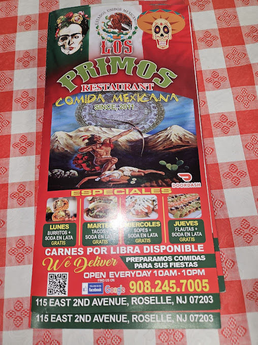 Menu Los Primos Mexican Restaurant - 29