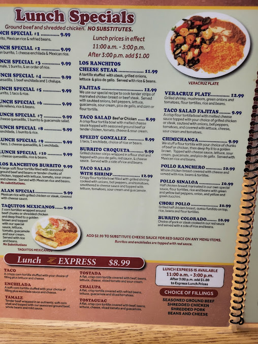 Menu Los Ranchitos Mexican Restaurant Kewanee - 21