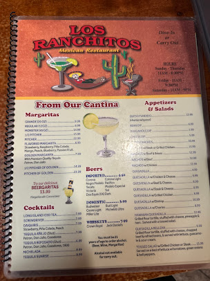 Menu Los Ranchitos Mexican Restaurant Kewanee - 22