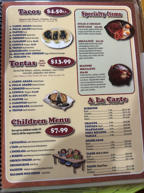 Menu Los Ranchitos Mexican Restaurant Kewanee - 26