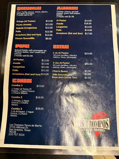 Menu Los Trompos Tacos De Barrio - 25