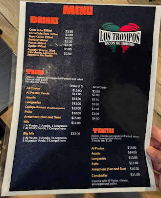 Menu Los Trompos Tacos De Barrio - 26