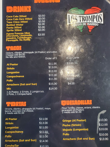 Menu Los Trompos Tacos De Barrio - 29