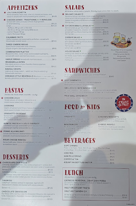 Menu Lou Malnati's Pizzeria - 21