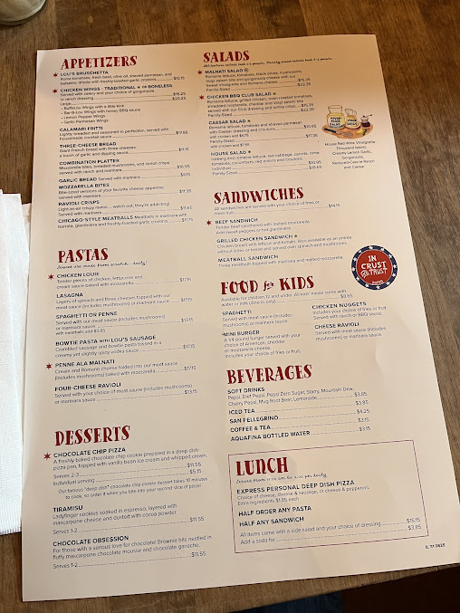 Menu Lou Malnati's Pizzeria - 23