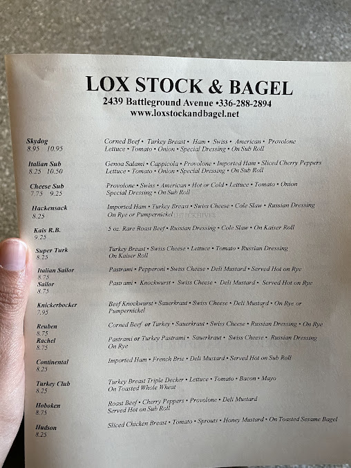 Menu Lox Stocks Bagels - 20