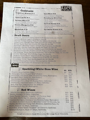 Menu Luce Bar Kitchen - 21