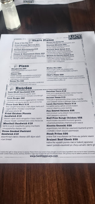 Menu Luce Bar Kitchen - 24
