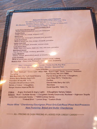 Menu Lucky Lizard Tap House - 21
