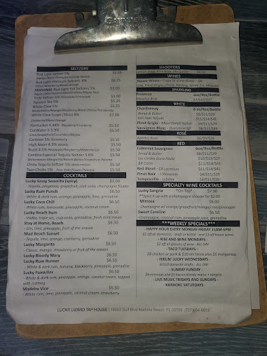 Menu Lucky Lizard Tap House - 26