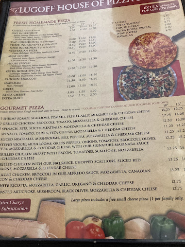 Menu Lugoff House Of Pizza Subs - 24