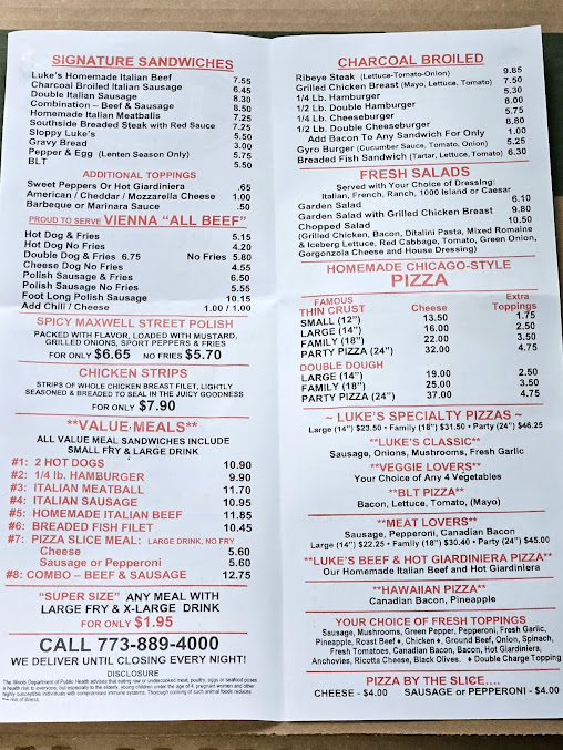 Menu Lukes On Harlem The Original - 20